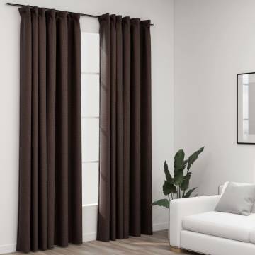 Linen-Look Blackout Curtains - Taupe 140x225 cm | Hipo Market