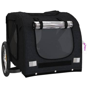 Pet Bike Trailer - Black Oxford Fabric & Iron | HipoMarket