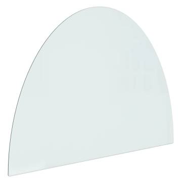 Half Round Fireplace Glass Plate 800x600 mm - Premium Quality