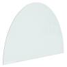 Half Round Fireplace Glass Plate 800x600 mm - Premium Quality