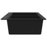 Overmount Kitchen Sink Double Basin - Granite Black | HipoMarket