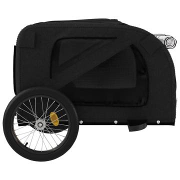 Pet Bike Trailer - Black Oxford Fabric & Iron | HipoMarket