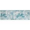 Stylish Aqua & White Outdoor Rug 80x250 cm - Reversible Design