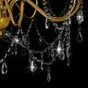 Elegant Golden Chandelier with Beads - 8 E14 Bulbs