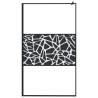 Modern Walk-in Shower Wall 115x195cm ESG Glass - Black Design