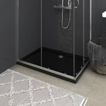 Rectangular ABS Shower Base Tray Black 80x110 cm | Hipo Market