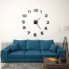 3D Wall Clock Modern Design 100 cm XXL Black | Hipomarket