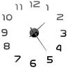 3D Wall Clock Modern Design 100 cm XXL Black | Hipomarket