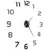 3D Wall Clock Modern Design 100 cm XXL Black | Hipomarket