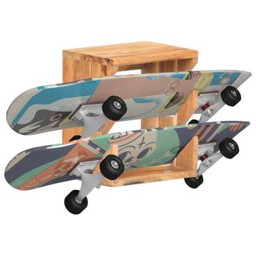 Wall Mounted Skateboard Holder - Solid Acacia Wood | HipoMarket