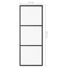 Sliding Door ESG Glass & Aluminium 76x205 cm Black | HipoMarket