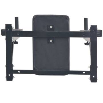 Wall-mounted Fitness Dip Station Black | HipoMarket UK