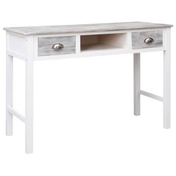 Classic Grey Writing Desk - Stylish Home & Office Solution