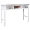 Writing Desk Grey 110x45x76 cm Wood Colour white and grey 