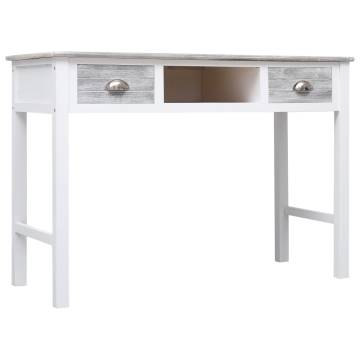 Classic Grey Writing Desk - Stylish Home & Office Solution