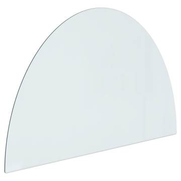 Fireplace Glass Plate Half Round 800x500 mm - Premium Quality