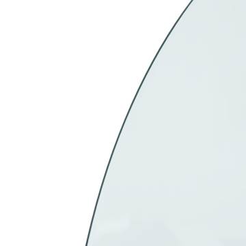 Fireplace Glass Plate Half Round 800x500 mm - Premium Quality