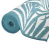 Stylish Aqua & White Outdoor Rug 80x250 cm - Reversible Design