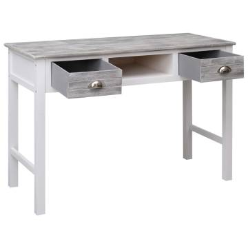 Classic Grey Writing Desk - Stylish Home & Office Solution