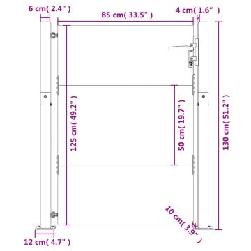 Corten Steel Garden Gate 105x130 cm - Durable & Elegant Entry