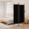 4-Panel Room Divider Black 160x200 cm Fabric Colour black Size 160 x 200 cm Number of 1 Number_of_Panels 4 