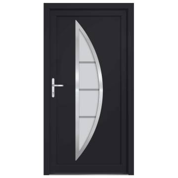 Front Door Anthracite 108x208 cm PVC | Security & Elegance