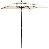 3-Tier Parasol with Aluminium Pole Sand 2x2 m Colour sand Size 2 x 2 m Quantity in Package 1 