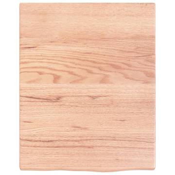 Light Brown Solid Wood Bathroom Countertop | 40x50 cm