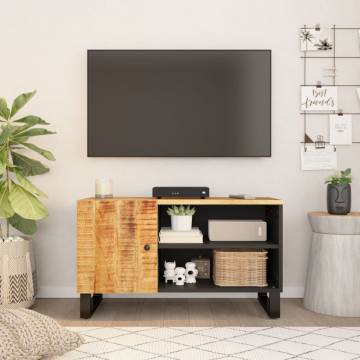 Stylish TV Cabinet 80cm | Solid Mango & Engineered Wood