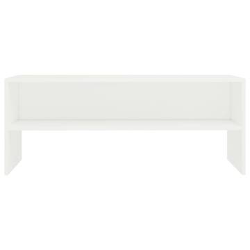 Stylish White TV Cabinet - 100x40x40 cm Engineered Wood