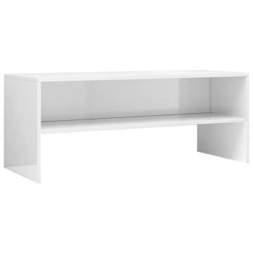 High Gloss White TV Cabinet - Stylish & Practical Design