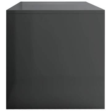 Stylish High Gloss Grey TV Cabinet - 100x40x40 cm | HipoMarket