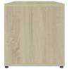 Stylish White & Sonoma Oak TV Cabinet - 80x34x36 cm