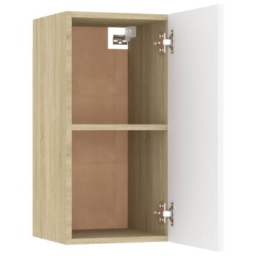 Stylish TV Cabinets Set - White & Sonoma Oak - 30.5x30x60 cm