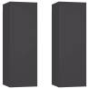 Stylish Grey TV Cabinets Set - 2 pcs - 30.5x30x90 cm