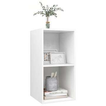 Modern Wall-Mounted TV Cabinet - White | 37x37x72 cm