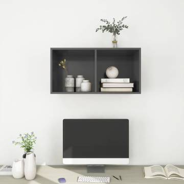 Stylish Wall-Mounted TV Cabinet Grey - Practical Storage