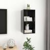 High Gloss Black Wall-Mounted TV Cabinet - 37x37x72 cm