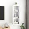 High Gloss White Wall-mounted TV Cabinet | 37x37x107 cm