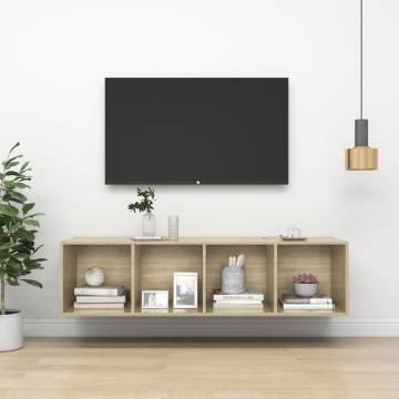 Wall-Mounted TV Cabinet Sonoma Oak - Stylish & Functional