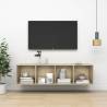 Wall-mounted TV Cabinet Sonoma Oak 37x37x142.5 cm Engineered Wood Colour sonoma oak Quantity in Package 1 Height 142.5 cm 