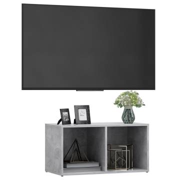 Stylish Concrete Grey TV Cabinet - 72x35x36.5 cm