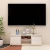 TV Cabinet White 110x30x40 cm Solid Pinewood Colour white Quantity in Package 1 