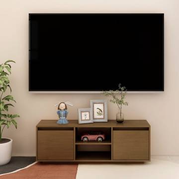 Elegant Honey Brown TV Cabinet - Solid Pinewood | HipoMarket