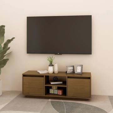 Elegant Honey Brown TV Cabinet - Solid Pinewood | HipoMarket