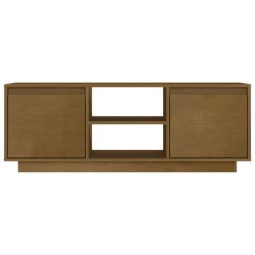 Elegant Honey Brown TV Cabinet - Solid Pinewood | HipoMarket