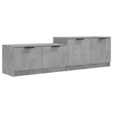 Stylish Concrete Grey TV Cabinet | 158.5x36x45 cm - Hipo Market