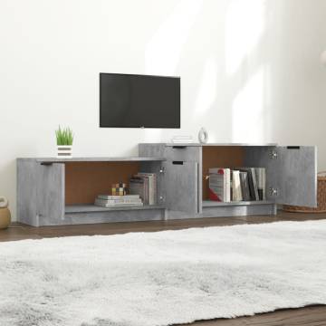 Stylish Concrete Grey TV Cabinet | 158.5x36x45 cm - Hipo Market