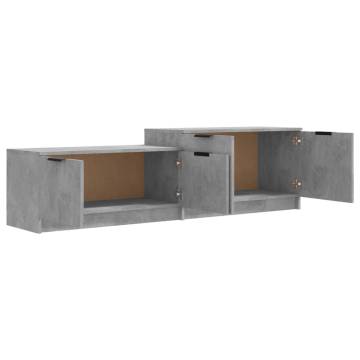 Stylish Concrete Grey TV Cabinet | 158.5x36x45 cm - Hipo Market