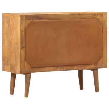 Elegant Solid Mango Wood Sideboard with Printed Pattern